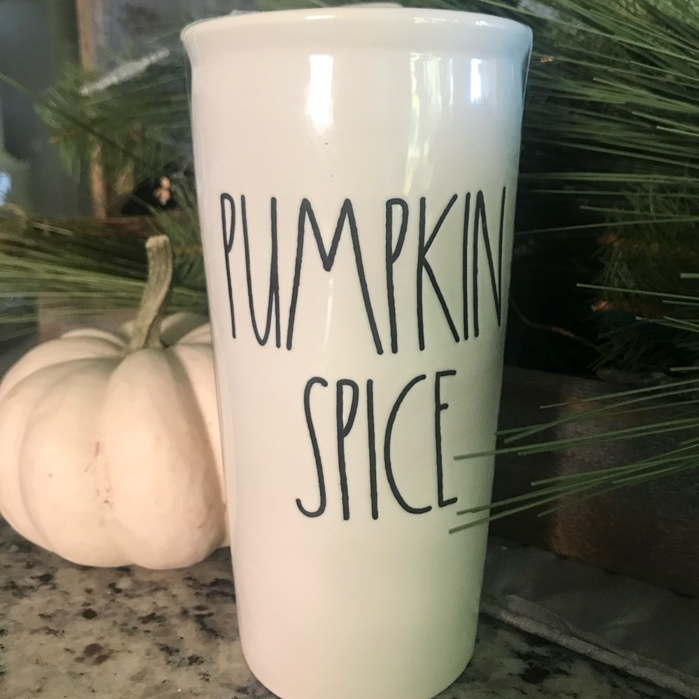 Rae Dunn Pumpkin Spice Ceramic Coffee Traveler